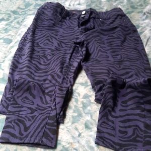 NWOT zebra strip jeans size 14